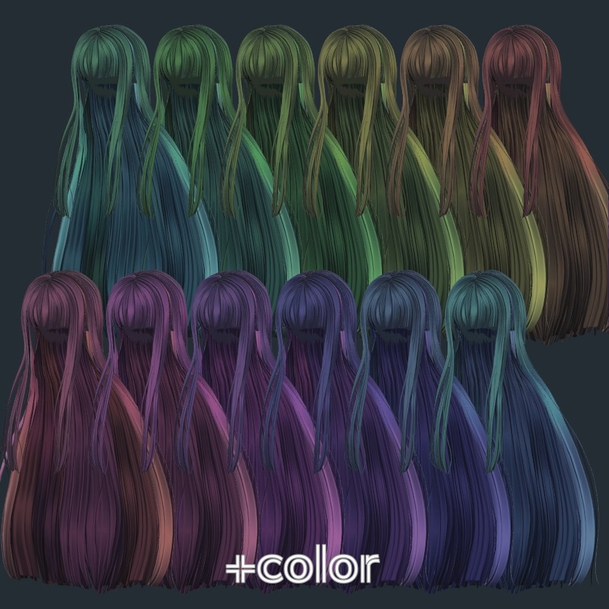 【VRC Hair】Blunt fringe hair