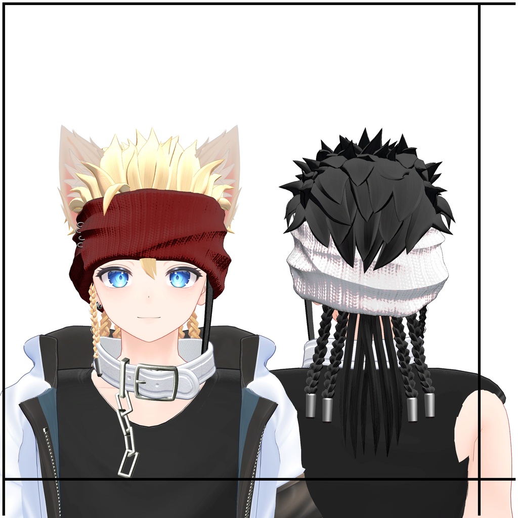 【VRC Hair】bandana hair【バンダナヘアー】