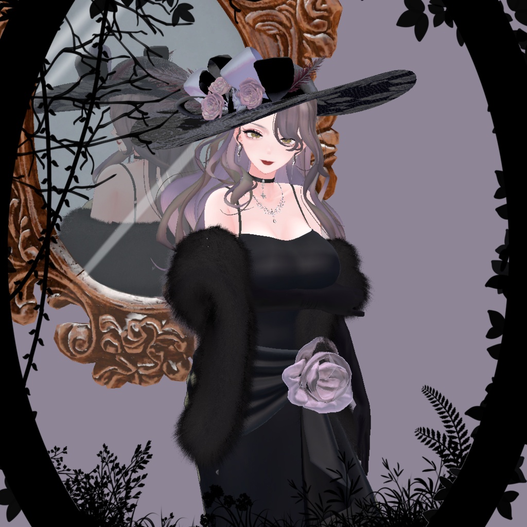 販売記念セール‼【VRC Hair】Black swan hair【ブラックスワンヘアー】