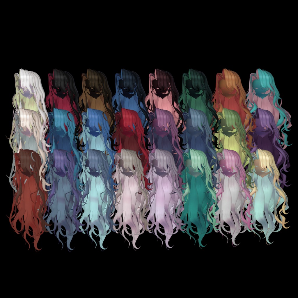 販売記念セール‼【VRC Hair】Black swan hair【ブラックスワンヘアー】