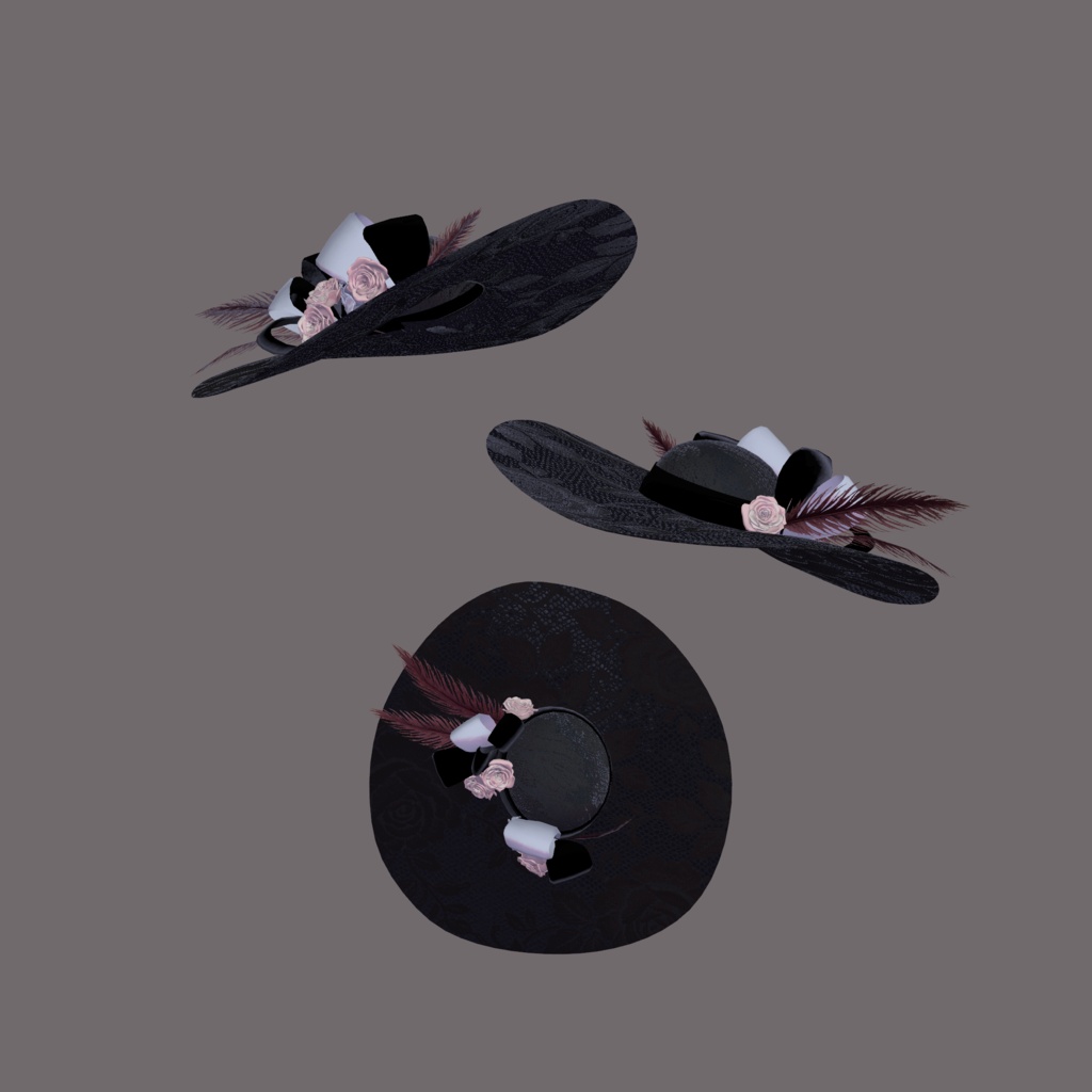 販売記念セール‼【VRC Hair】Black swan hair【ブラックスワンヘアー】