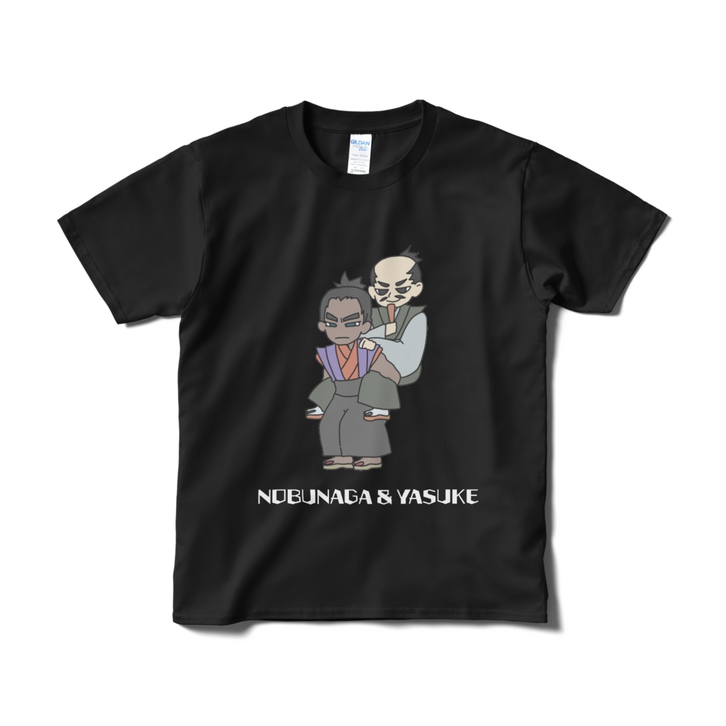 信長&弥助の黒Tシャツ