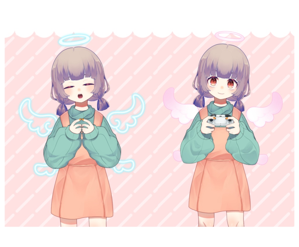 【Live2D】二種切り替え天使の羽【アイテム】