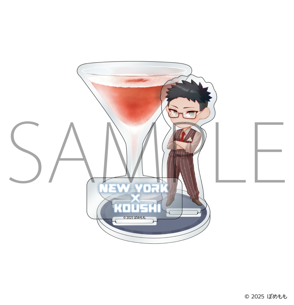 【受注販売】『ぽめもも』バースデーカクテルアクリルスタンド 松本浩司