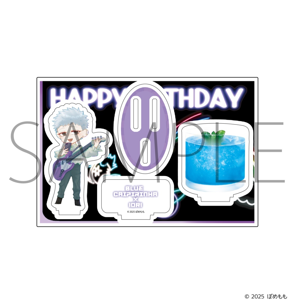 【受注販売】『ぽめもも』バースデーカクテルアクリルスタンド 氷室伊織