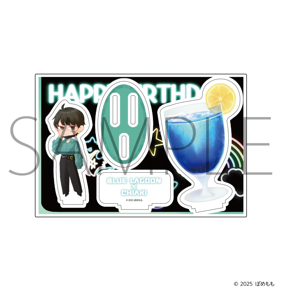 【受注販売】『ぽめもも』バースデーカクテルアクリルスタンド 上岡千晃