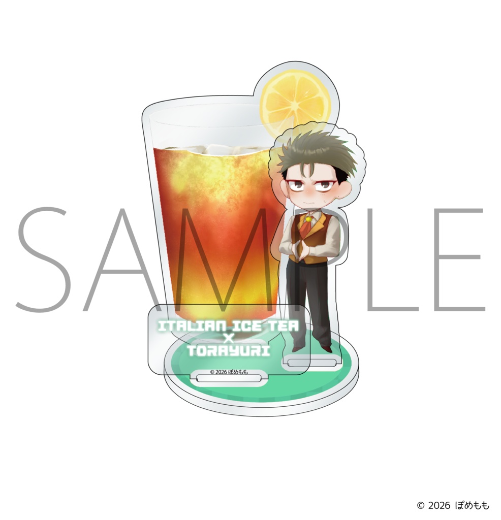 【受注販売】『ぽめもも』バースデーカクテルアクリルスタンド 安曇虎百合