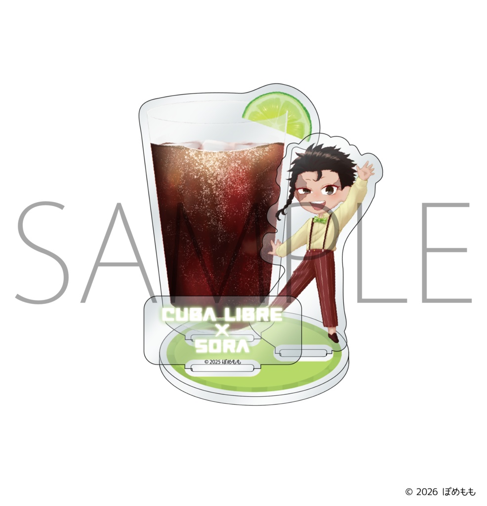 【受注販売】『ぽめもも』バースデーカクテルアクリルスタンド 源爽良