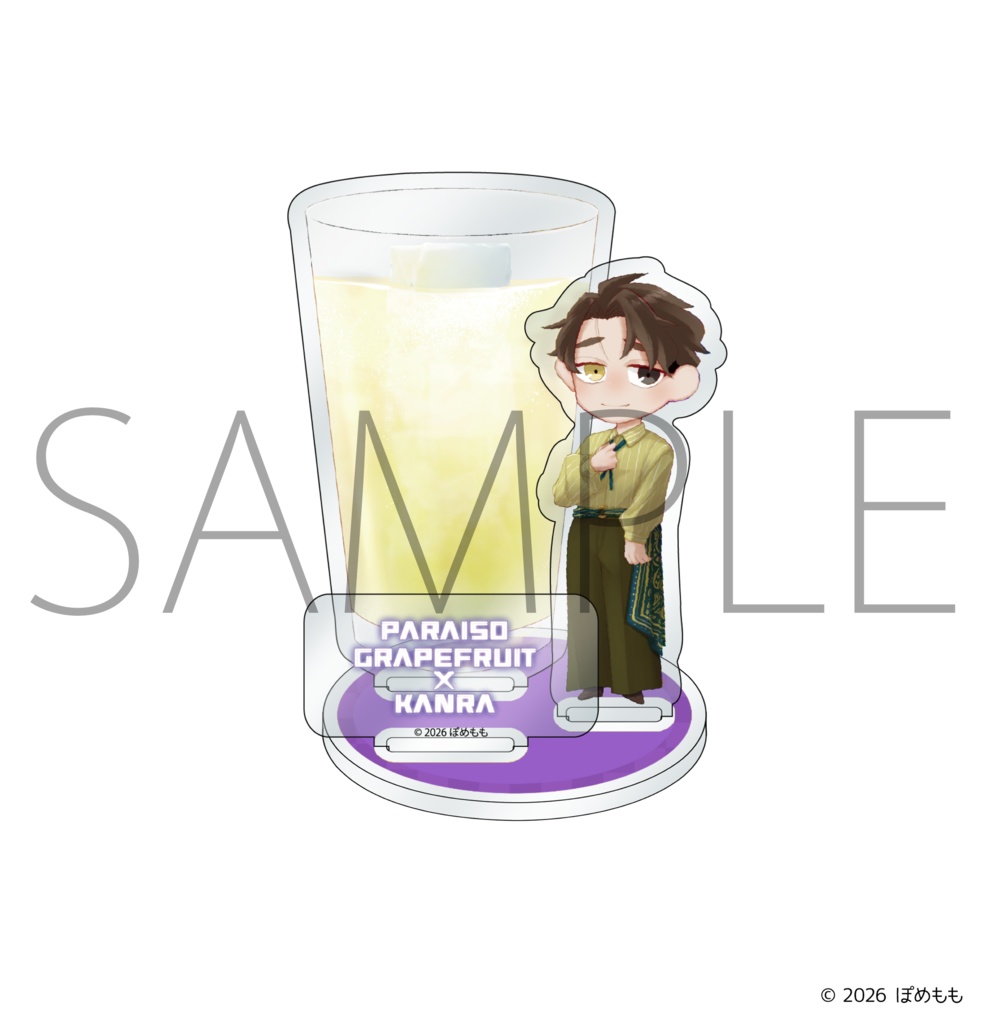 【受注販売】『ぽめもも』バースデーカクテルアクリルスタンド 荒城栞良