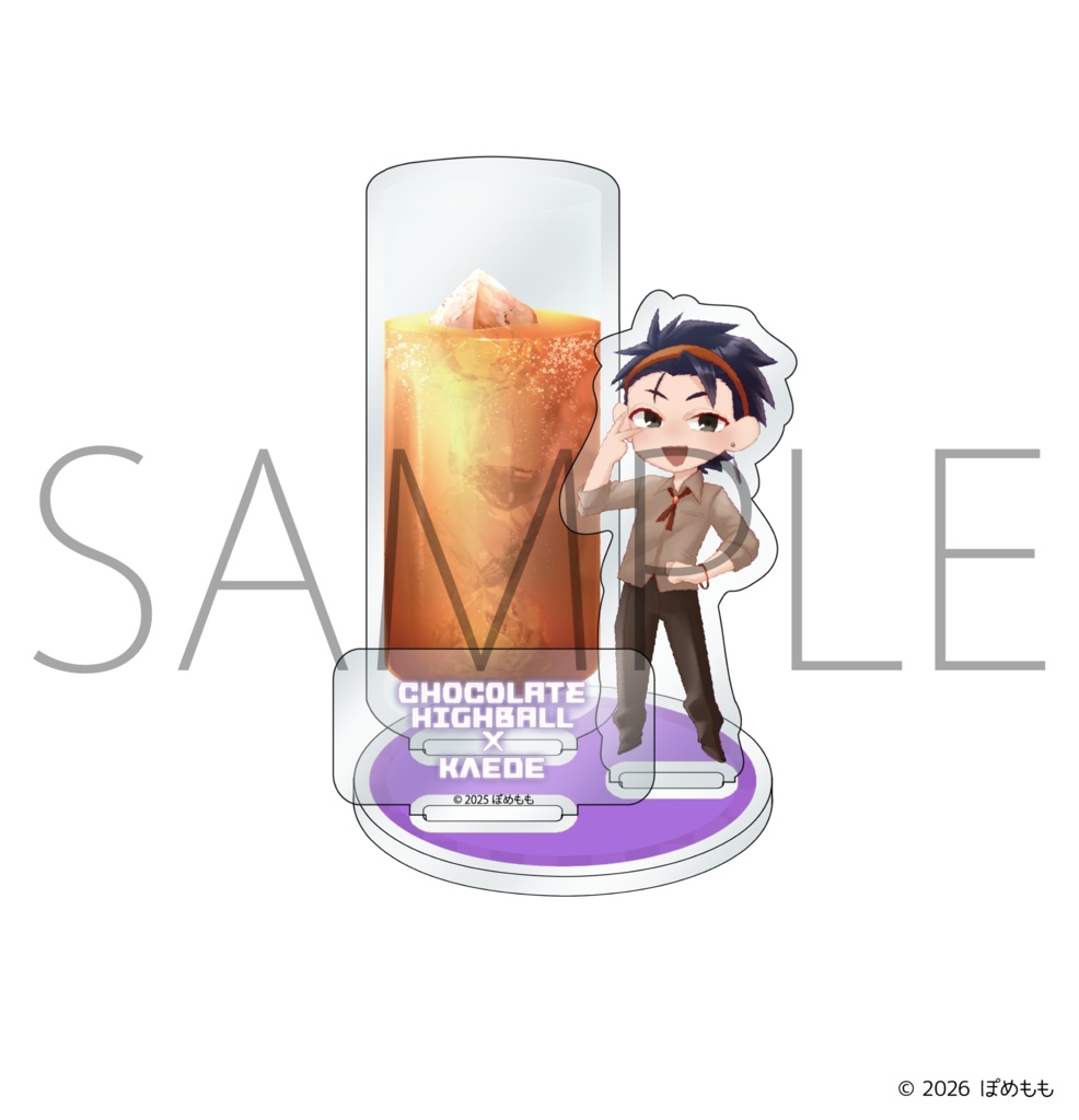 【受注販売】『ぽめもも』バースデーカクテルアクリルスタンド 芝咲楓