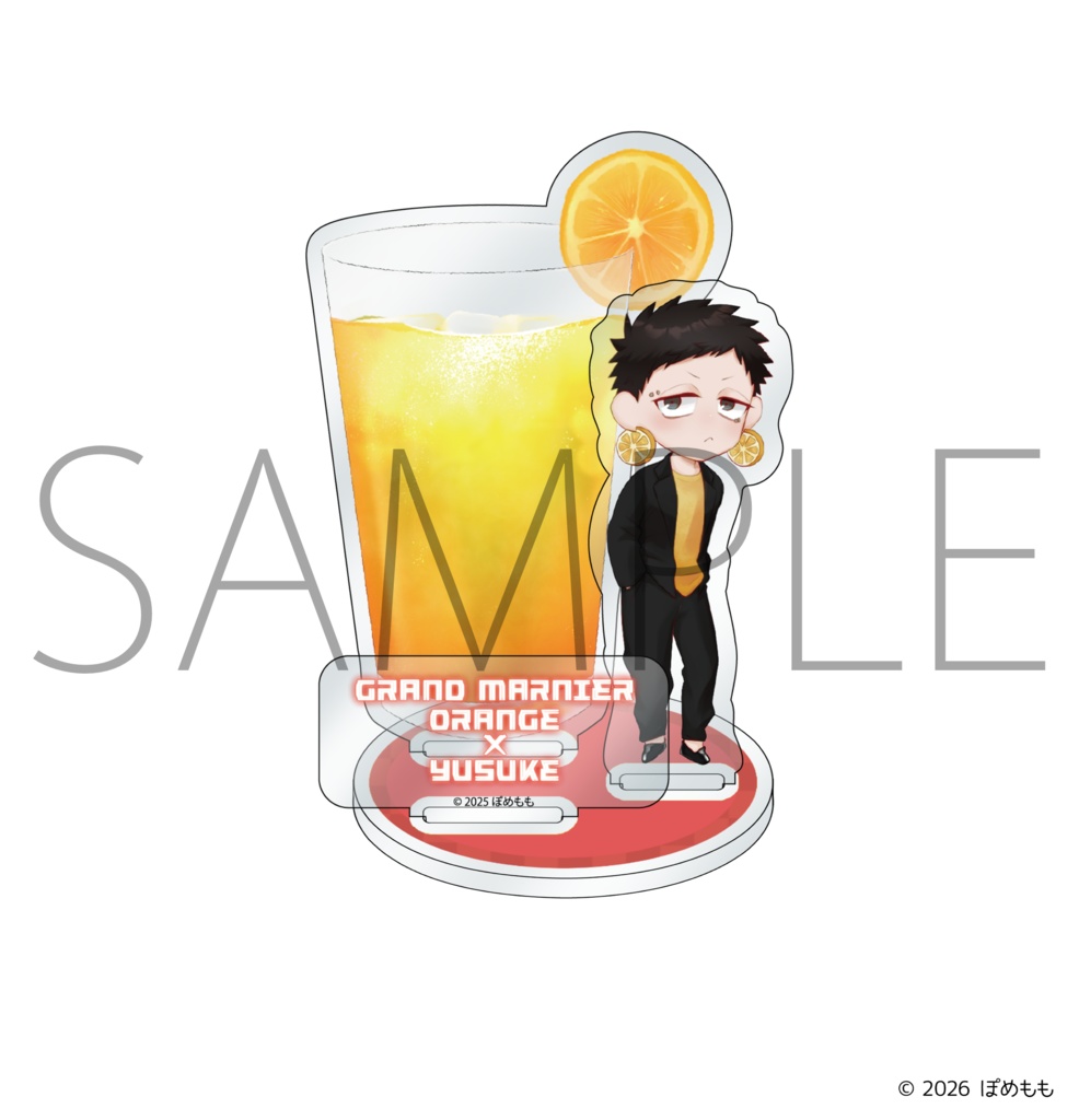 【受注販売】『ぽめもも』バースデーカクテルアクリルスタンド 千金楽右介