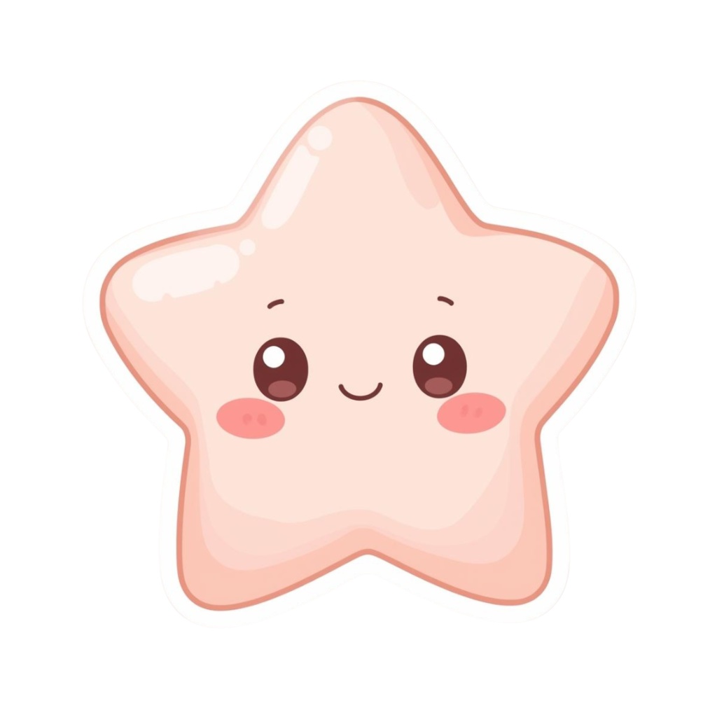 淡いピンクの可愛いクリップアートセット(PNG)