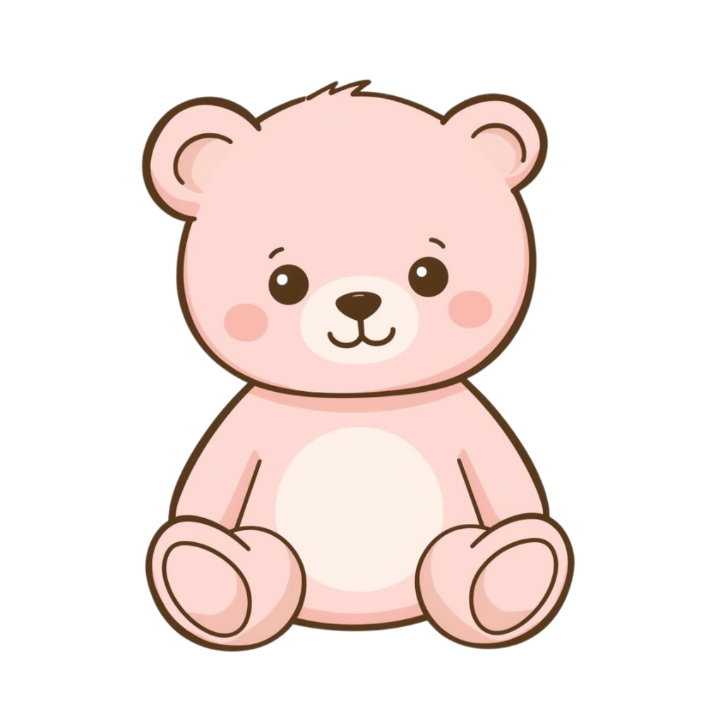 淡いピンクの可愛いクリップアートセット(PNG)