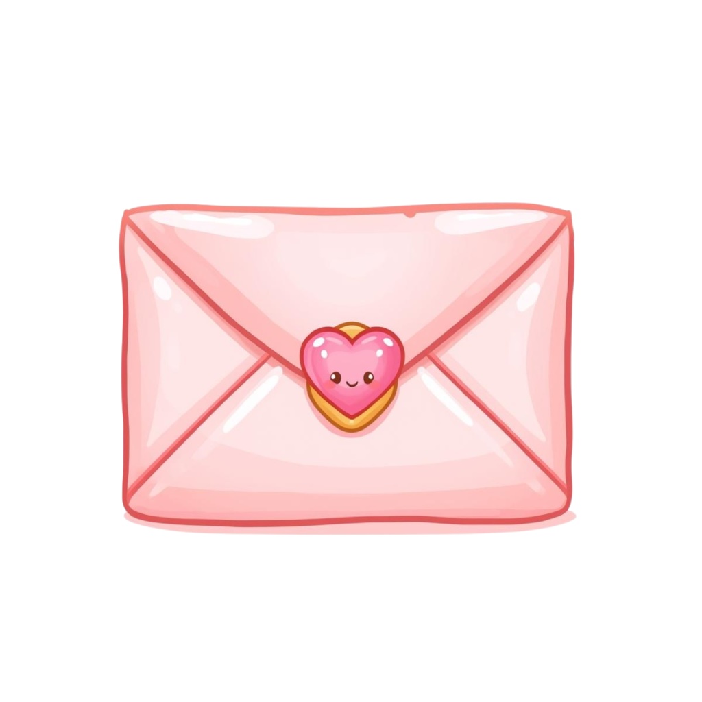 淡いピンクの可愛いクリップアートセット(PNG)