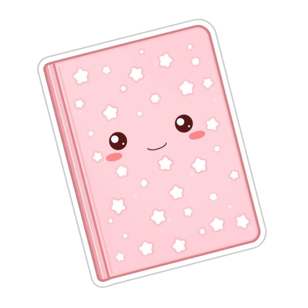 淡いピンクの可愛いクリップアートセット(PNG)