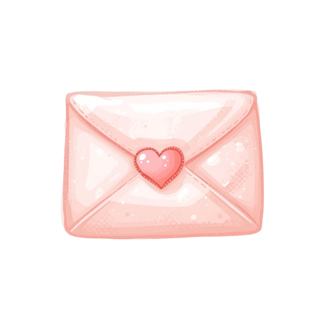 淡いピンクの可愛いクリップアートセット(PNG)