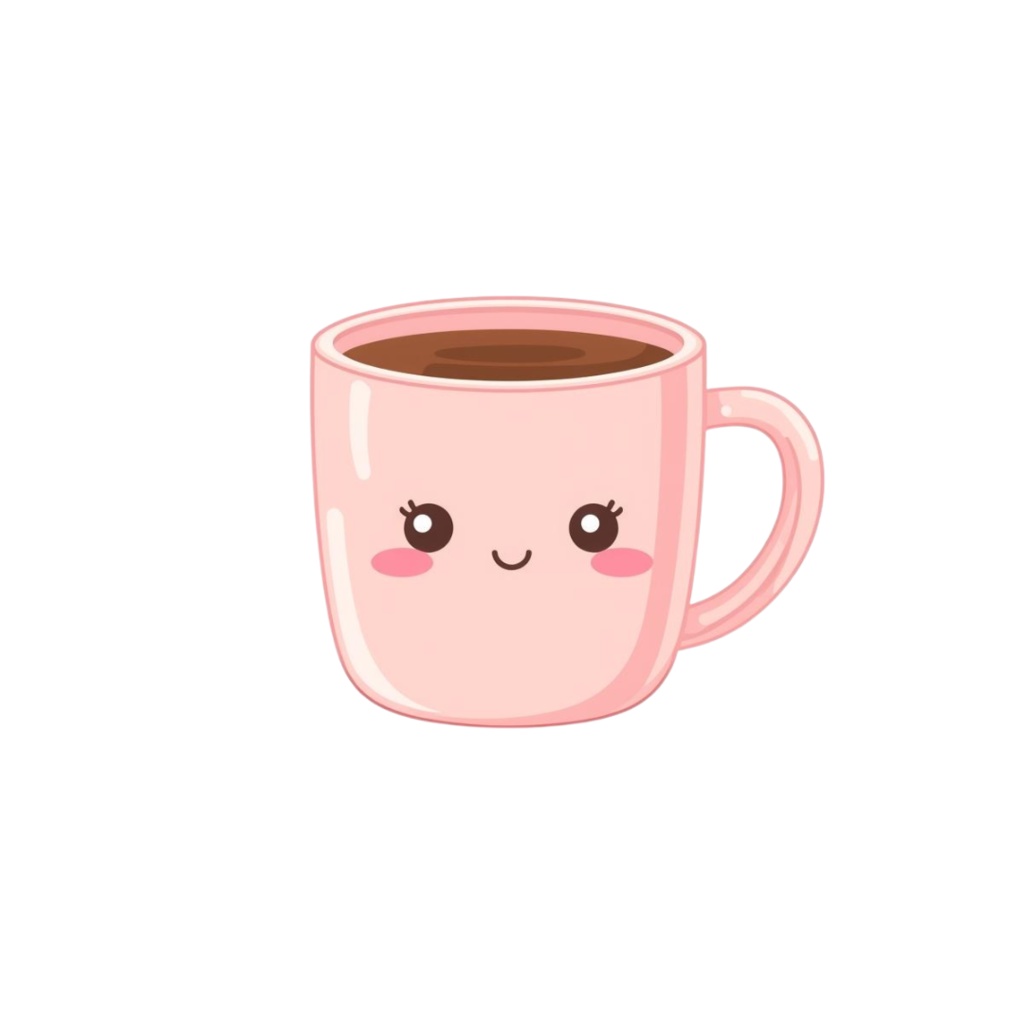 淡いピンクの可愛いクリップアートセット(PNG)