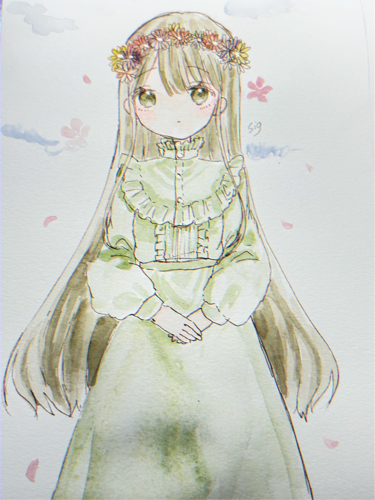 水彩原画約18×12cm