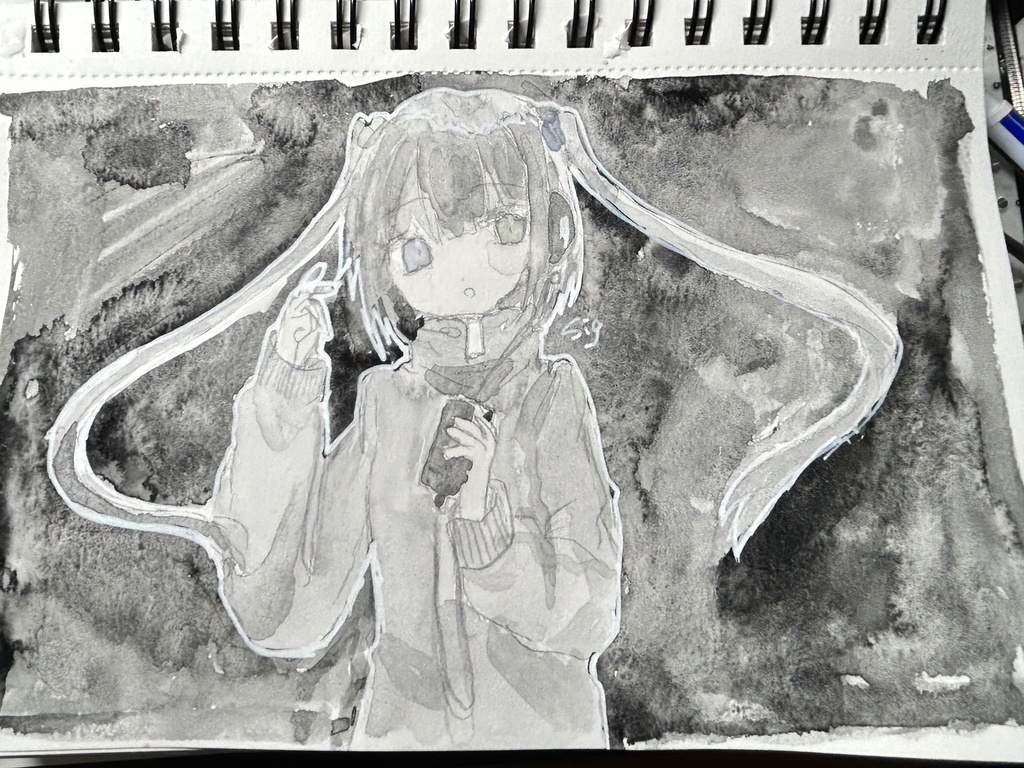 水彩原画 13.5cm×21cm