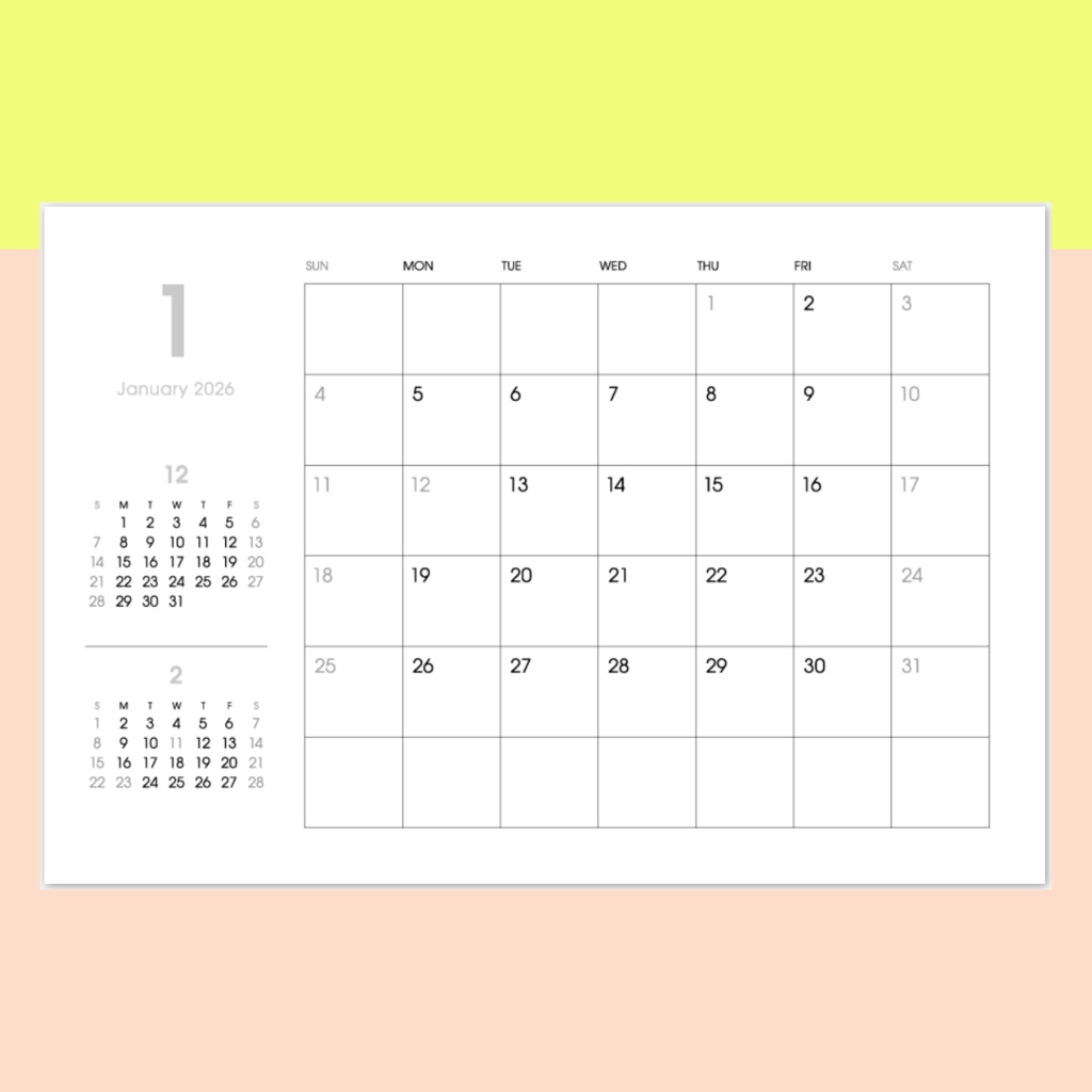 2026年卓上カレンダー「きゃわ♡っていいなキャレンダー2026」送料込み 木製スタンド付き