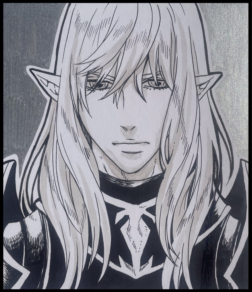 【FF14】ミニ色紙『エスティニアン』【原画】