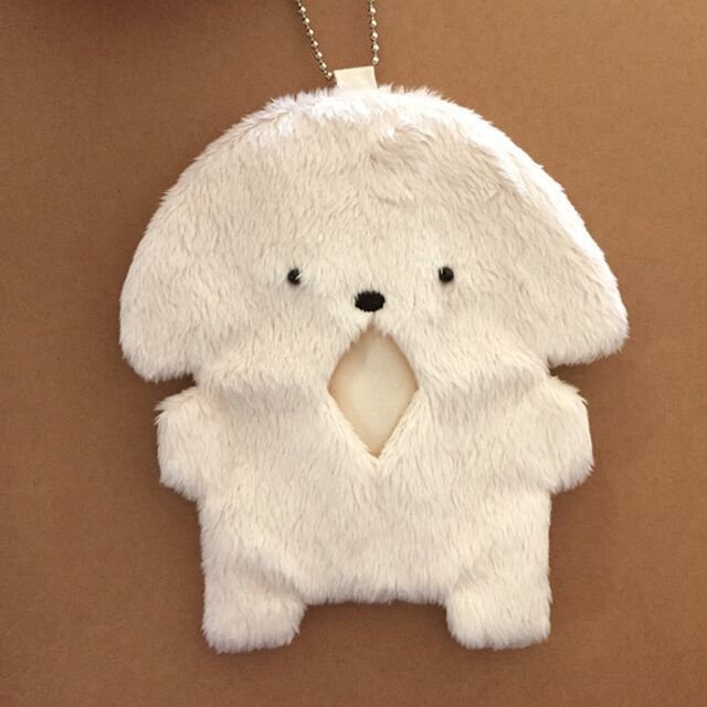 もふいぬティッシュケース アイボリー