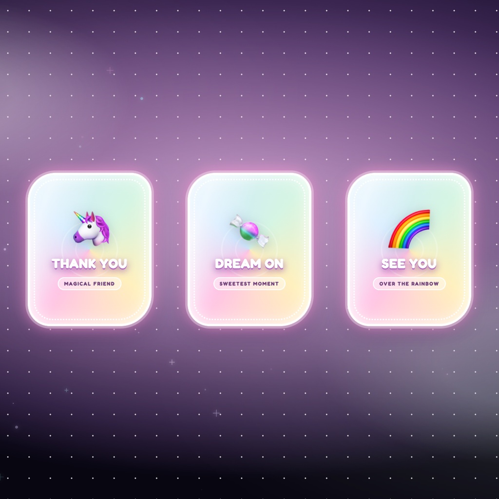 【OBS素材】配信締めエンドロール Endroll Yumekawa v1.0|わんコメ連携|ゆめかわ・虹色ホログラム