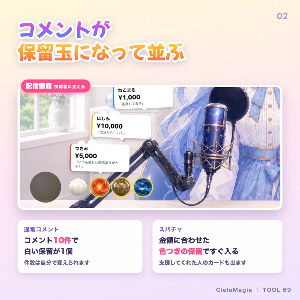 【OBS・わんコメ対応】パチンココメント演出|コメントが保留玉に・保留変化・大当たり演出