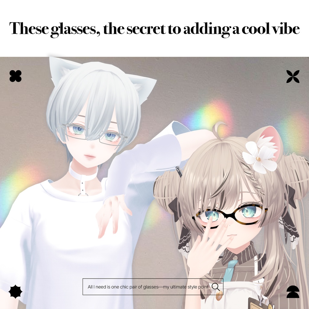 【5アバター対応】Glasses 01 #GeekChic