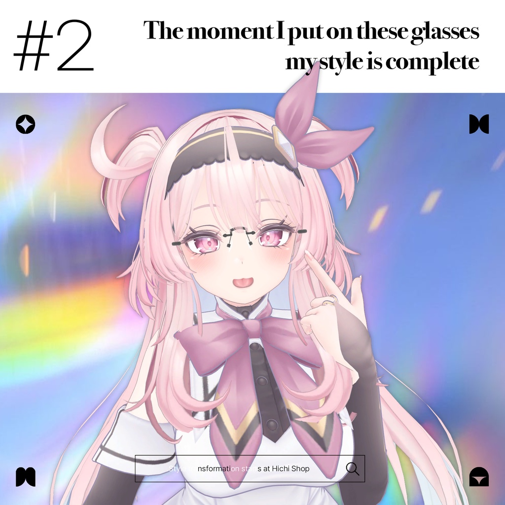 【5アバター対応】Glasses 02 #Anime