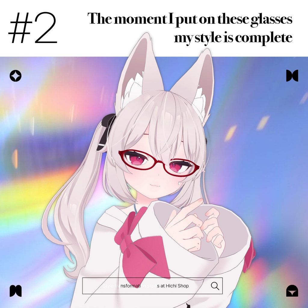 【5アバター対応】Glasses 02 #Anime