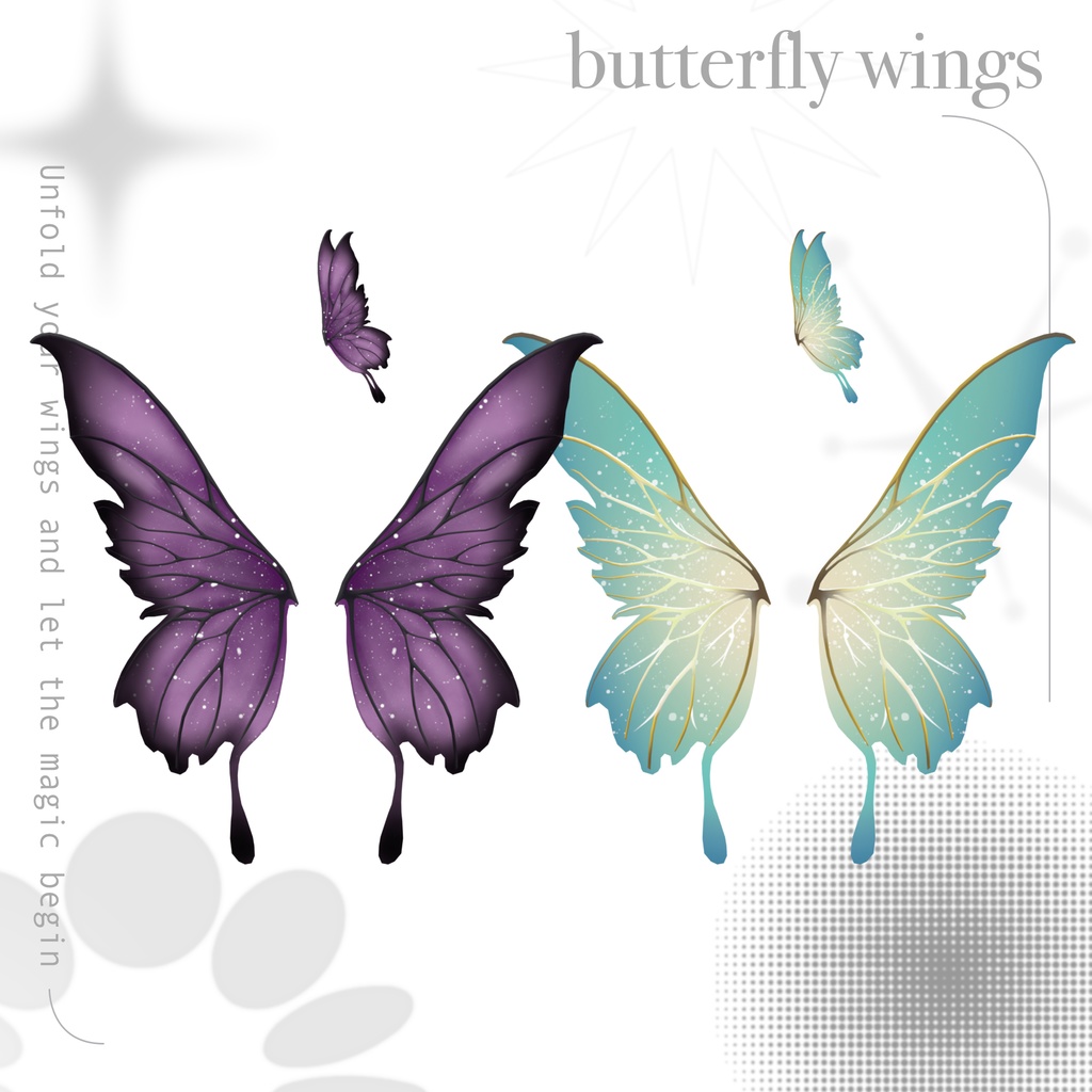 【5アバター対応】Butterfly Wing Set