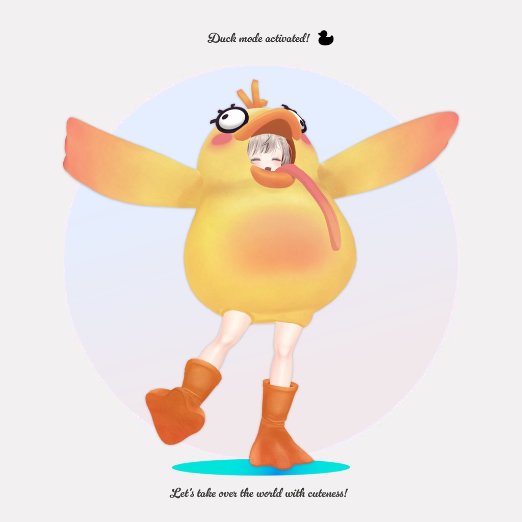 【13アバター対応】Duck Mascot Costume