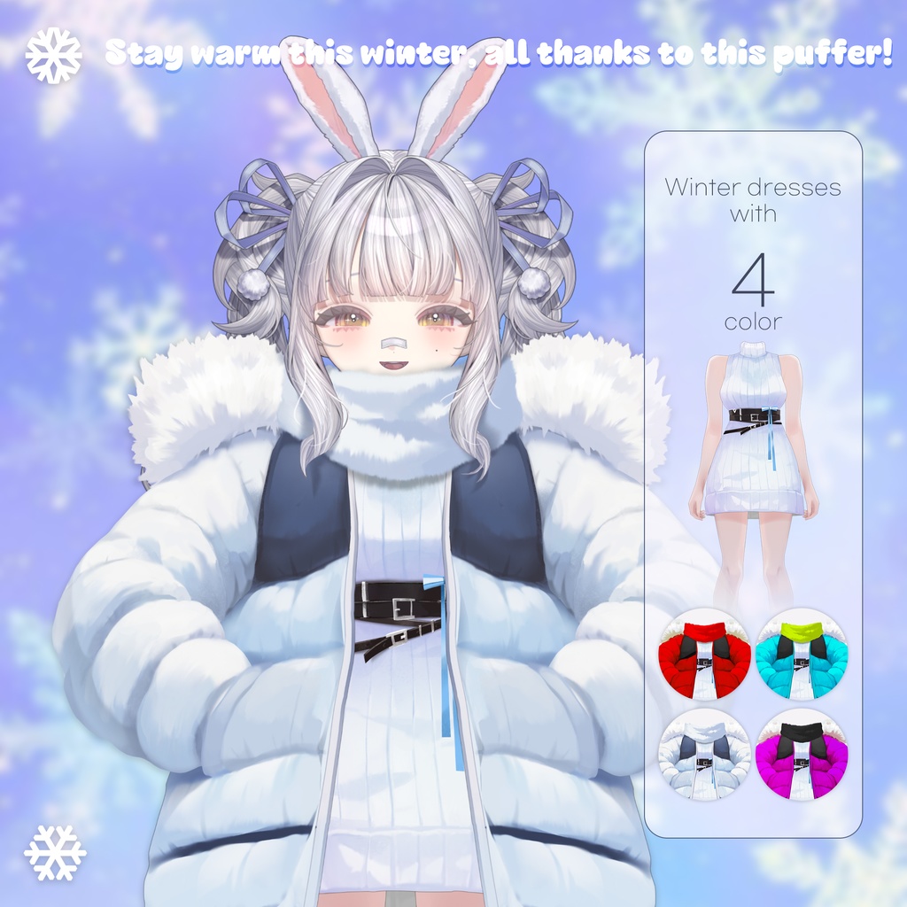 【Live2D】Puffer Jacket & Dress Set