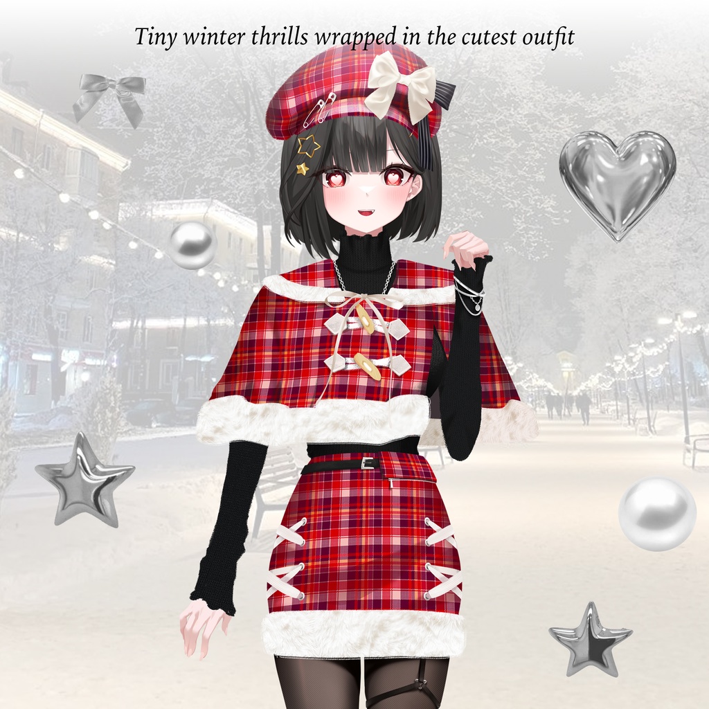 【Live2D】Winter Cape Dress Set