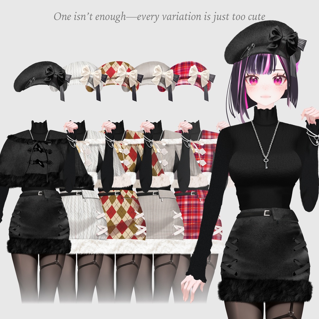 【Live2D】Winter Cape Dress Set