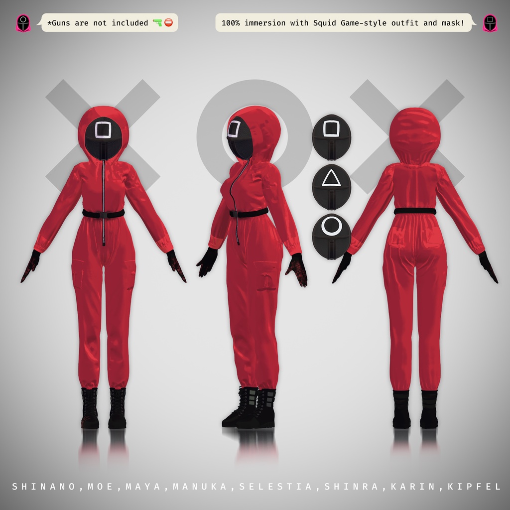 【8アバター対応】Pink Soldiers Uniform Set