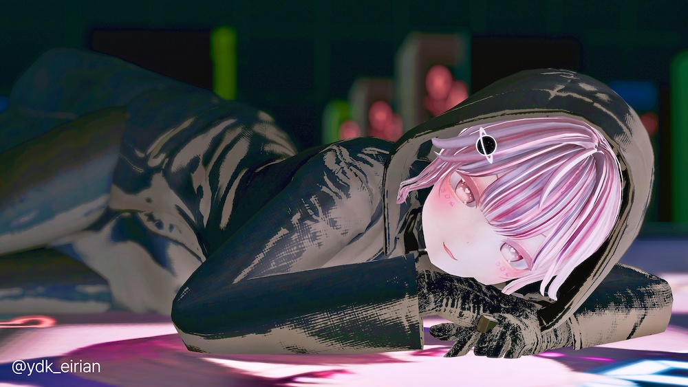 【11アバター対応】Black Raincoat Set