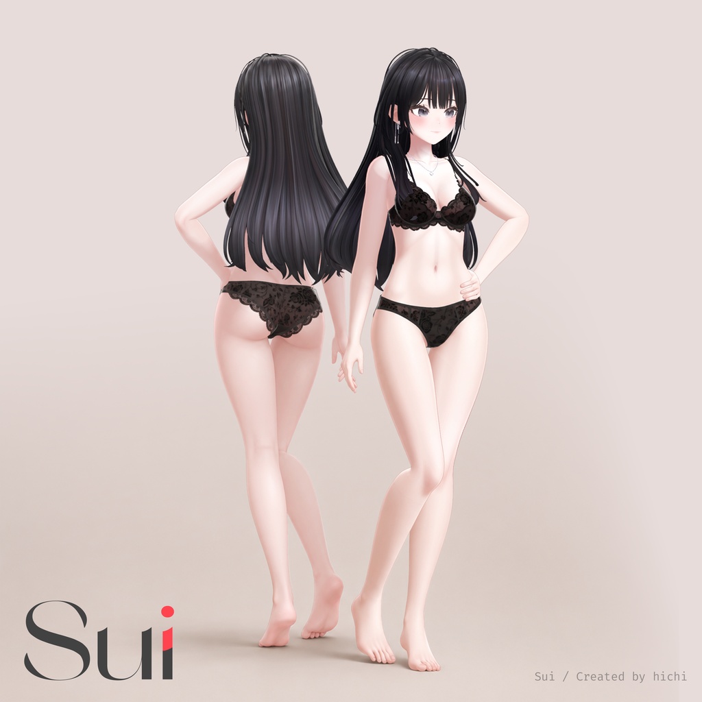 オリジナル3Dモデル「Sui -スイ-」