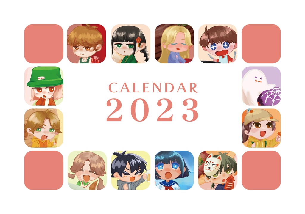 「かわいい」×「おいしい」カレンダー２０２３-２０２４【卓上】【4月始まり】