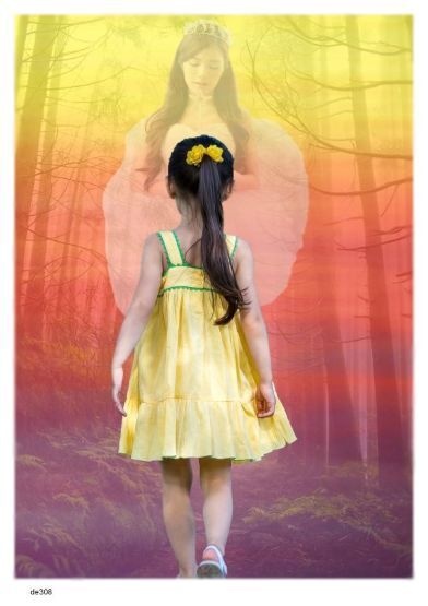 画像 308 天使と幼女 現代美術 アート 美少女 少女 女の子 娘 女子 女性 美女 幼児 幻想 SF ファンタジー