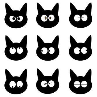 黒猫2 絵文字 アイコン 画像