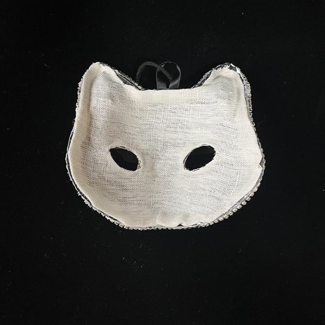 ミニネコ面 〜パープル/ホワイト〜