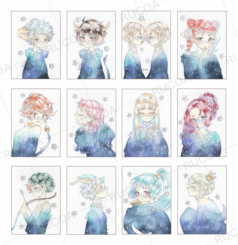 十二星座ミニ原画