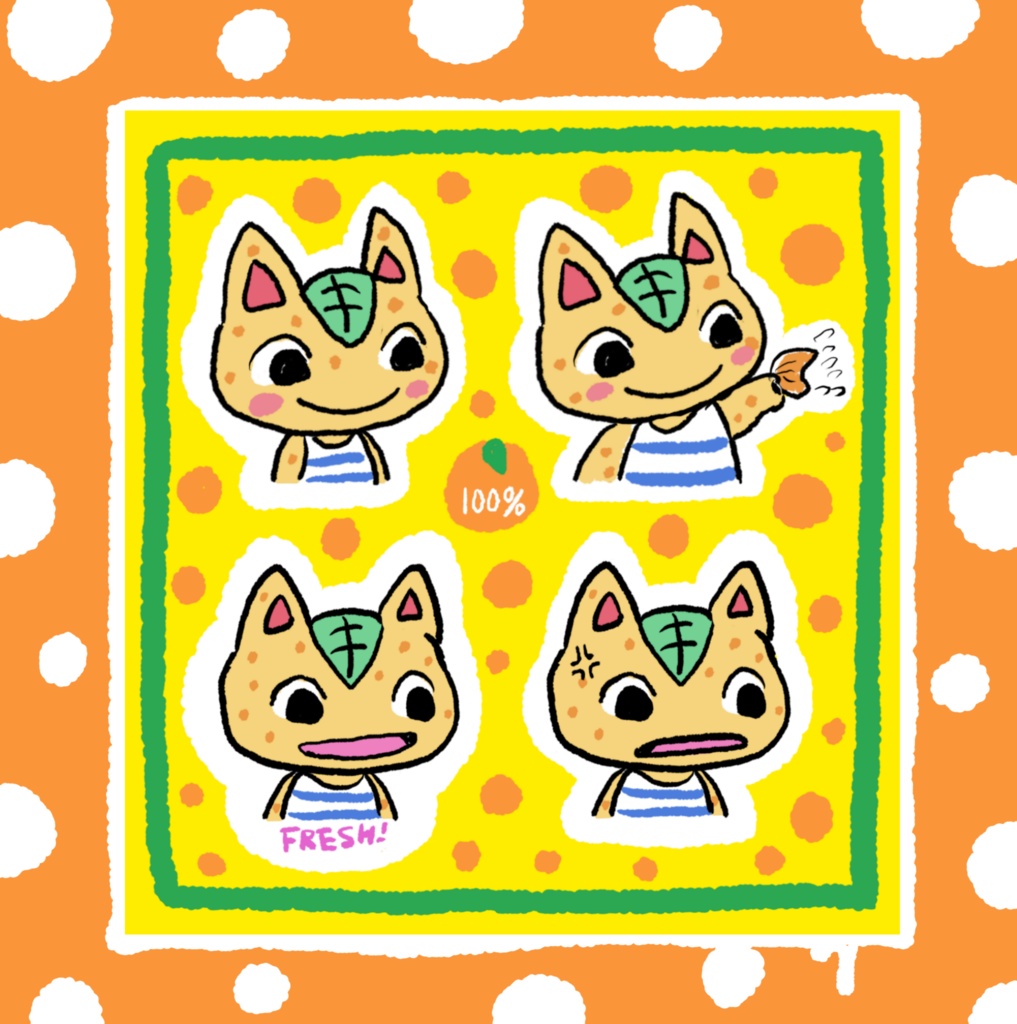 ヒャクパー★ステッカー