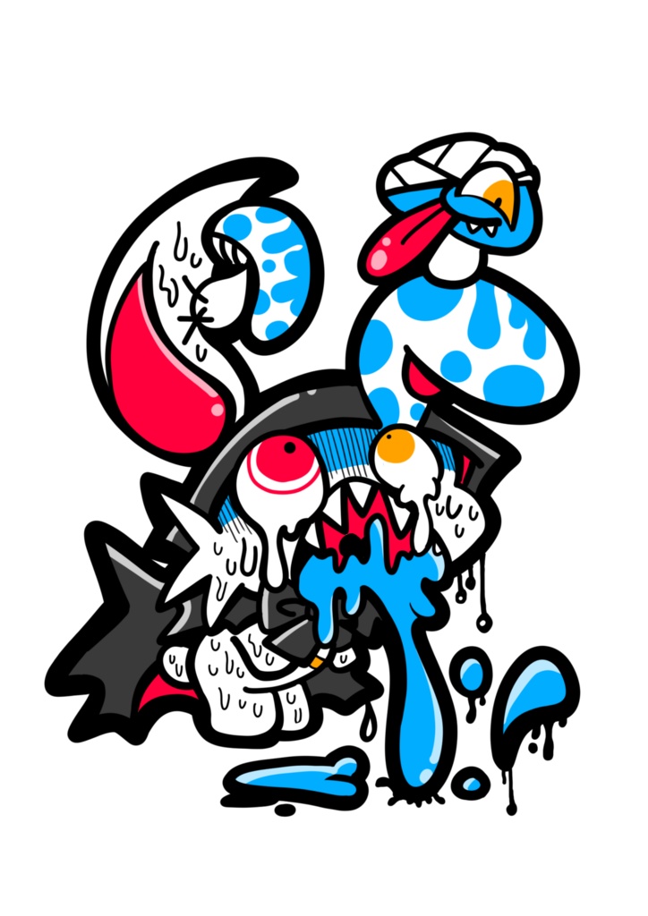 ドクルくん【吐】★ステッカー