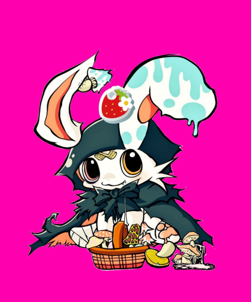 どくどくドクルくん☆アクリルキーホルダー【いちごチャーム付き】