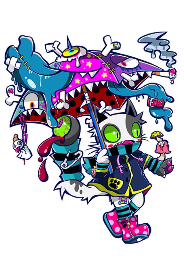 【10cmステッカー】化け傘