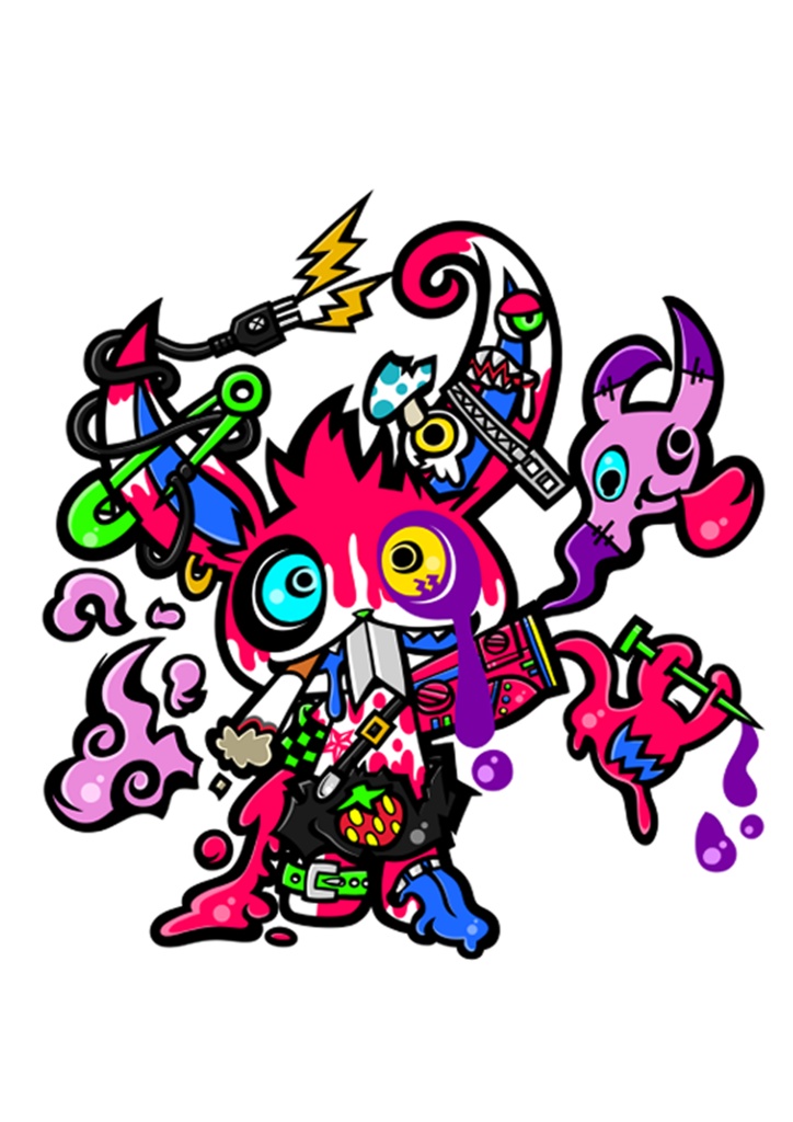 【10cmステッカー】Mad Rabbit