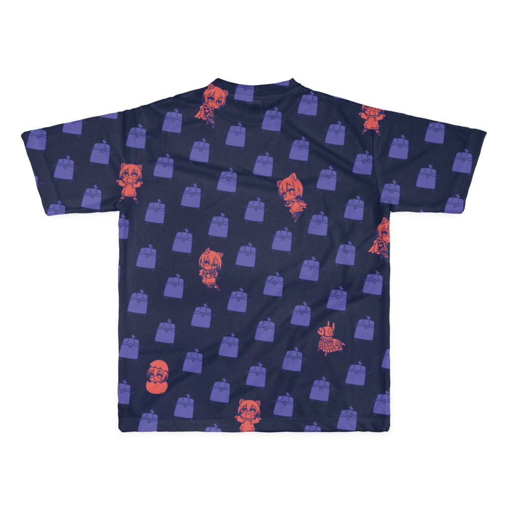 ロボットだから真冬に半袖でも寒くないもんフルグラフィックTシャツ